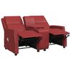 vidaXL 2místné masážní polohovací křeslo vínové umělá kůže