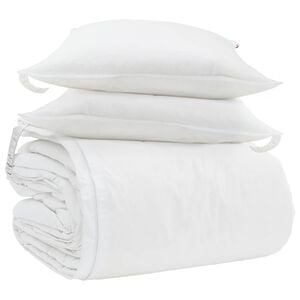 vidaXL Sada přikr&yacute;vek s pol&scaron;t&aacute;řem 3 pcs B&iacute;l&aacute; Peř&iacute;