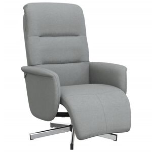 vidaXL Polohovac&iacute; křeslo s podnožkou světle &scaron;ed&eacute; textil