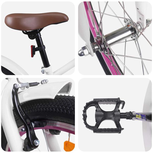 vidaXL Dětsk&eacute; Kolo 18 palců pro 5-7 let B&iacute;l&aacute;