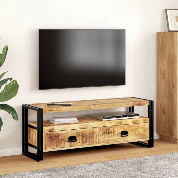 vidaXL TV stolek 120 x 35 x 45 cm masivn&iacute; mangovn&iacute;kov&eacute; dřevo