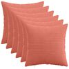 vidaXL Povlak na pol&scaron;t&aacute;ř 6 pcs HEERLEN Červen&aacute; oranžov&aacute; 30 x 30 cm