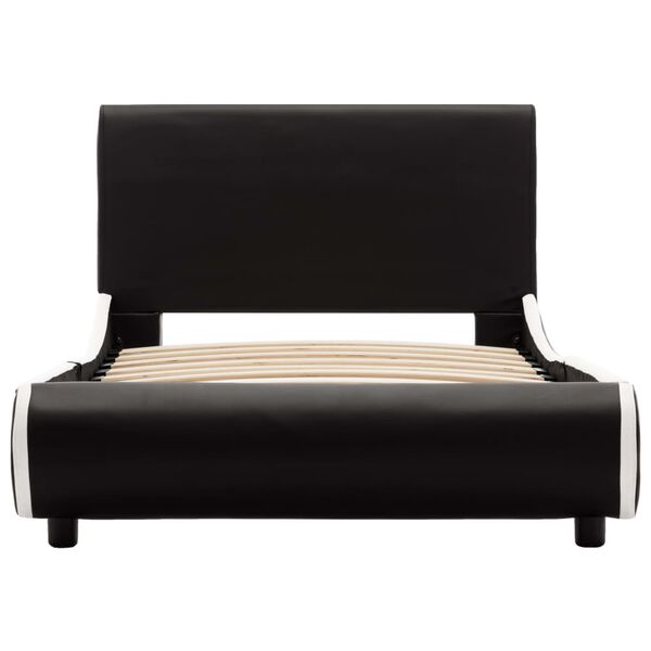vidaXL Rám postele černý umělá kůže 90 x 200 cm