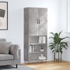 vidaXL Skř&iacute;ň highboard betonově &scaron;ed&aacute; 69,5x34x180 cm kompozitn&iacute; dřevo