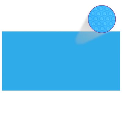vidaXL Kryt na bazén modrý 488 x 244 cm PE
