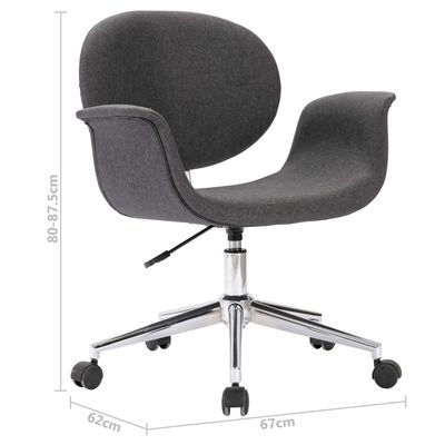 vidaXL Otočné jídelní židle 4 ks šedé textil