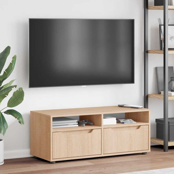 vidaXL TV skř&iacute;ňka VISNES dub sonoma 100x40x38 cm kompozitn&iacute; dřevo