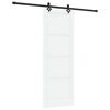 vidaXL Posuvn&eacute; dveře ORKDAL 78 x 211 cm Kompozitn&iacute; dřevo B&iacute;l&aacute; a čern&aacute;