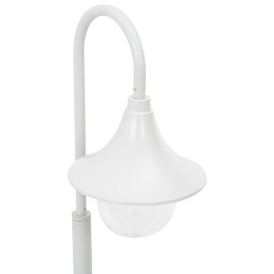 vidaXL Zahradní sloupová lampa E27 120 cm hliník bílá