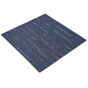 vidaXL Kobercov&aacute; dlaždice Pruhovan&aacute; modr&aacute; 50 x 50 cm 36 ks