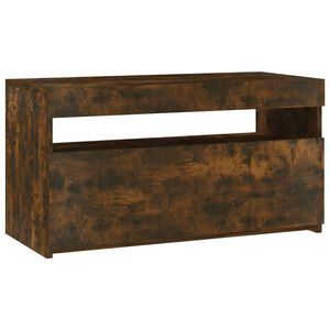 vidaXL TV skř&iacute;ňka s LED osvětlen&iacute;m kouřov&yacute; dub 75 x 35 x 40 cm