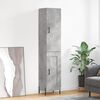 vidaXL Skř&iacute;ň highboard betonově &scaron;ed&aacute; 34,5x34x180 cm kompozitn&iacute; dřevo