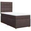 vidaXL Box spring postel s matrac&iacute; tmavě hněd&aacute; 90x190 cm textil