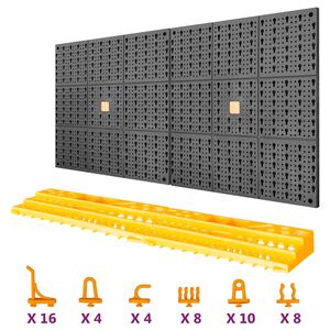 vidaXL Stěna na n&aacute;řad&iacute; 500 x 1 000 mm 50 h&aacute;čků PP