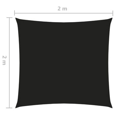 vidaXL Stínící plachta oxfordská látka čtvercová 2 x 2 m černá
