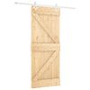 vidaXL Posuvné dveře s kováním 80 x 210 cm masivní borové dřevo