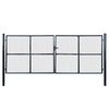 vidaXL Pletiv&aacute; zahradn&iacute; branka pozinkovan&aacute; ocel 400 x 150 cm &scaron;ed&aacute;