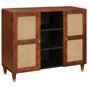 vidaXL Serv&iacute;rovac&iacute; skř&iacute;ň Hněd&aacute; 90 x 33,5 x 75 cm Masivn&iacute; mangov&eacute; dřevo