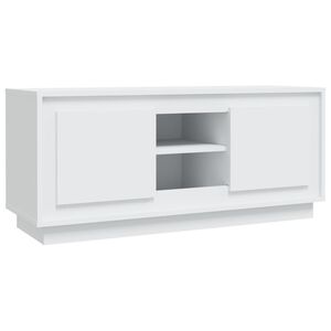 vidaXL TV skř&iacute;ňka b&iacute;l&aacute; 102 x 35 x 45 cm kompozitn&iacute; dřevo