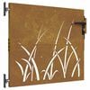 vidaXL Zahradn&iacute; branka 85 x 75 cm z cortenov&eacute; oceli, design s tr&aacute;vou
