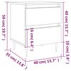 vidaXL Nočn&iacute; stolky 2 ks betonově &scaron;ed&eacute; 40x35x50 cm kompozitn&iacute; dřevo
