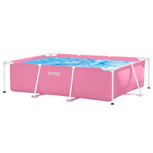 INTEX Kovov&yacute; r&aacute;m nadzemn&iacute;ho baz&eacute;nu Růžov&aacute; 220 x 150 x 60 cm PVC a ocel