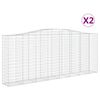 vidaXL Klenut&eacute; gabionov&eacute; ko&scaron;e 2 ks 400x50x160/180cm pozinkovan&eacute; železo