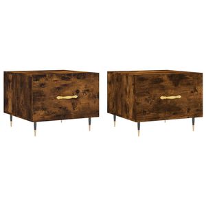 vidaXL Konferenčn&iacute; stolky 2 ks kouřov&yacute; dub 50x50x40cm kompozitn&iacute; dřevo