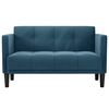 vidaXL Loveseat Sofa modr&aacute; 111 cm samet