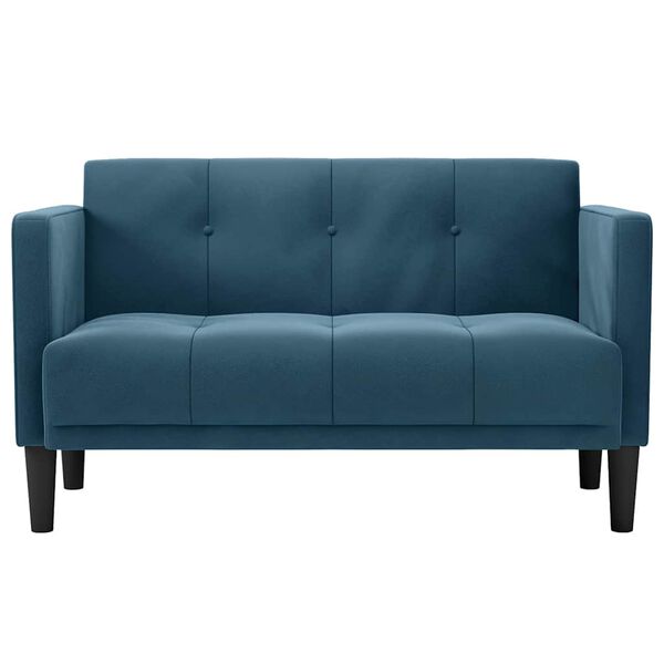 vidaXL Loveseat Sofa modr&aacute; 111 cm samet