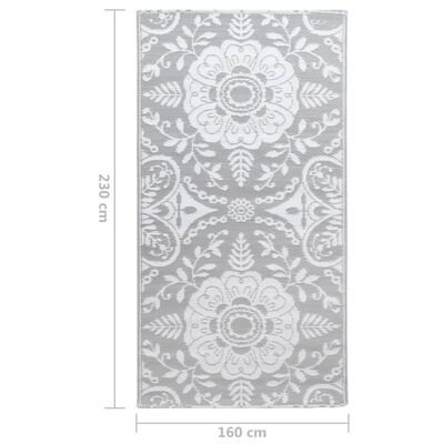 vidaXL Venkovní koberec světle šedý 160 x 230 cm PP