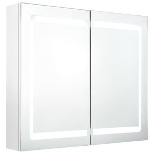 vidaXL LED koupelnov&aacute; skř&iacute;ňka se zrcadlem z&aacute;řivě b&iacute;l&aacute; 80 x 12 x 68 cm