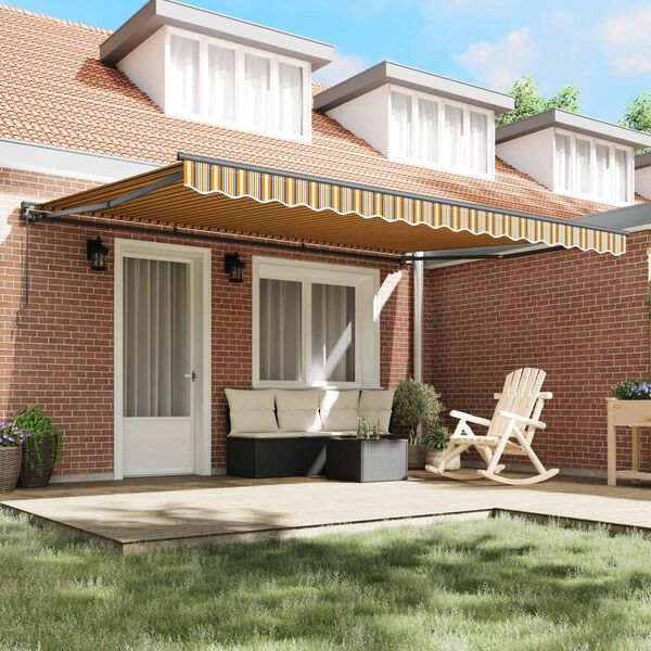 vidaXL Budsorovateln&eacute; zastře&scaron;en&iacute; Žlut&aacute; a &Scaron;ed&aacute; 450 &times; 300 cm