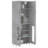 vidaXL Skř&iacute;ň highboard betonově &scaron;ed&aacute; 69,5x34x180 cm kompozitn&iacute; dřevo