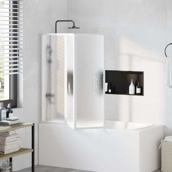 Sprchov&aacute; a vanov&aacute; z&aacute;stěna 117 x 120 cm 3 panely skl&aacute;dac&iacute;