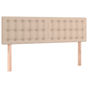 vidaXL Čela postele Cappuccino 144x5x78/88 cm uměl&aacute; kůže