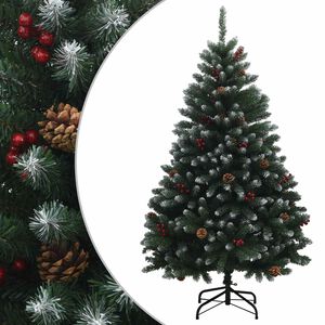 vidaXL Uměl&yacute; v&aacute;nočn&iacute; stromek s kloubovou konstrukc&iacute; 180 cm PVC