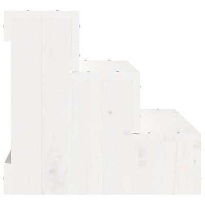 vidaXL Schůdky pro domácí zvířata bílá 40x37,5x35 cm borovice