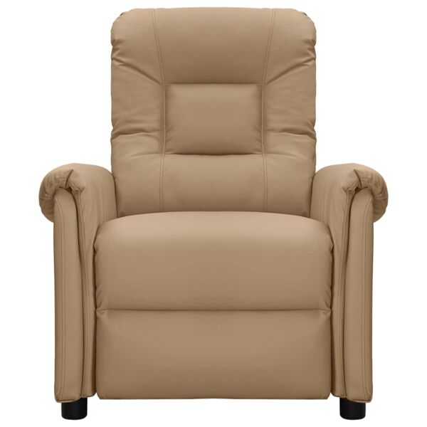 vidaXL Elektrick&eacute; mas&aacute;žn&iacute; křeslo cappuccino uměl&aacute; kůže