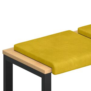 vidaXL Pol&scaron;t&aacute;ř na lavici 4 ks Samet Žlut&aacute; Hloubka 35 cm