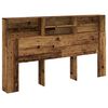 vidaXL Čelo postele s &uacute;ložn&yacute;m prostorem old wood 180 x 19 x 103,5 cm