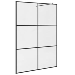 vidaXL Z&aacute;stěna do průchoz&iacute; sprchy čir&eacute; ESG sklo 140 x 195 cm čern&aacute;