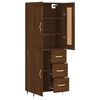 vidaXL Skř&iacute;ň highboard hněd&yacute; dub 69,5 x 34 x 180 cm kompozitn&iacute; dřevo