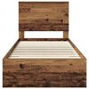 vidaXL R&aacute;m postele s čelo Star&eacute; dřevo 90 x 200 cm kompozitn&iacute; dřevo