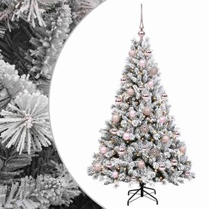 vidaXL Uměl&yacute; v&aacute;nočn&iacute; stromek s v&aacute;nočn&iacute;mi koulemi 120 cm 150 LED