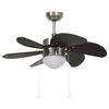 vidaXL Stropn&iacute; ventil&aacute;tor se světlem 76 cm tmavě hněd&yacute;