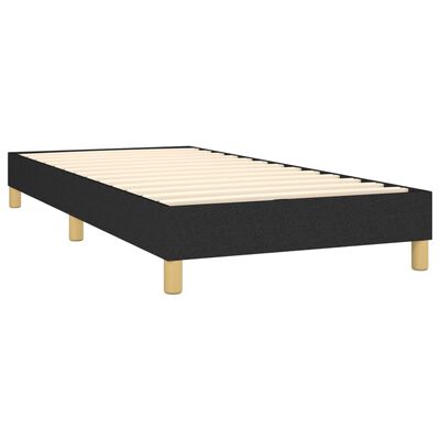 vidaXL Box spring postel s matrací černá 80 x 200 cm textil