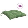 vidaXL Podu&scaron;ky na židli 6 ks vzor listů 40 x 40 x 7 cm textil
