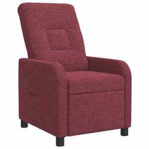 vidaXL Křeslo s funkc&iacute; ležen&iacute; V&iacute;no Červen&eacute; Textil