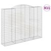 vidaXL Klenut&eacute; gabionov&eacute; ko&scaron;e 11ks 300x50x220/240cm pozinkovan&eacute; železo